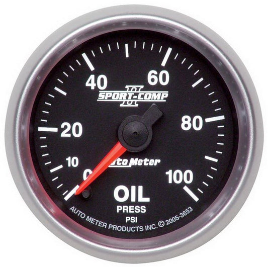 Autometer Sport-Comp II 52mm 0-100 PSI Electronic Oil Pressure Gauge - My Store
