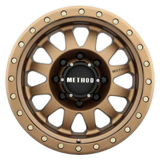 Method Mr304 Double Standard 17x8.5 0mm Offset 8x6.5 130.81mm CB Method Bronze Wheel
