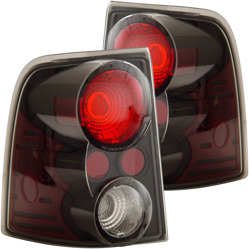 ANZO 2002-2005 Ford Explorer Taillights Black - Mammoth Racing -