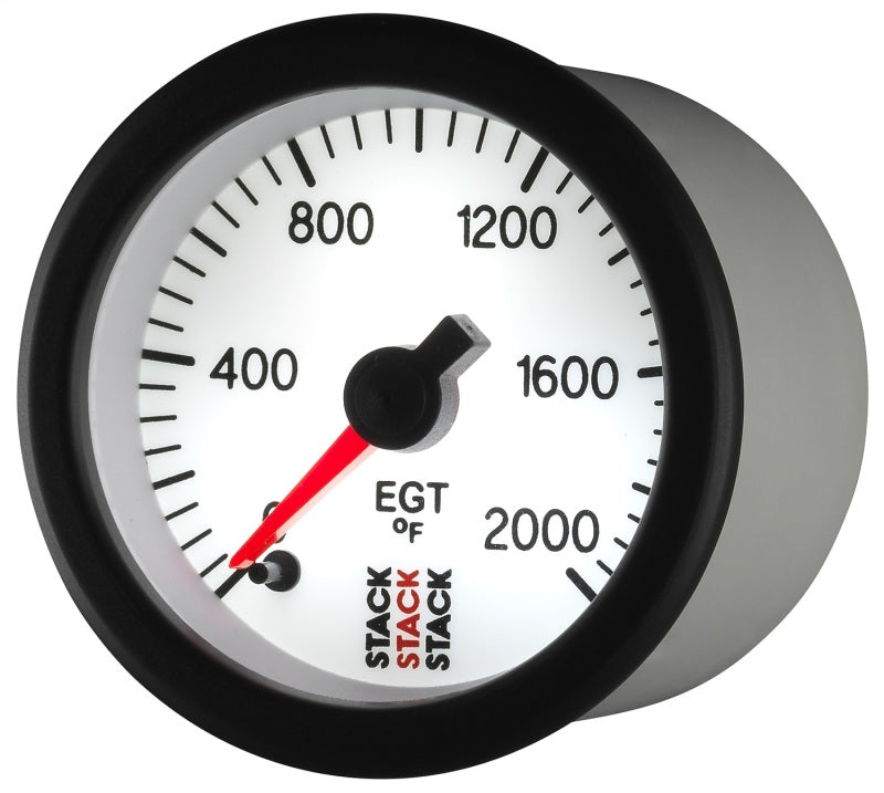 Autometer Stack 52mm 0-2000 Deg F Pro Stepper Motor Exhaust Gas Temp Gauge - White - My Store
