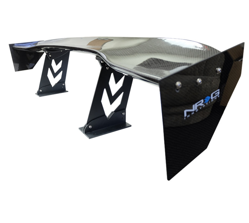 NRG Carbon Fiber Spoiler - Universal (59in.) NRG Logo Large End Plates - My Store