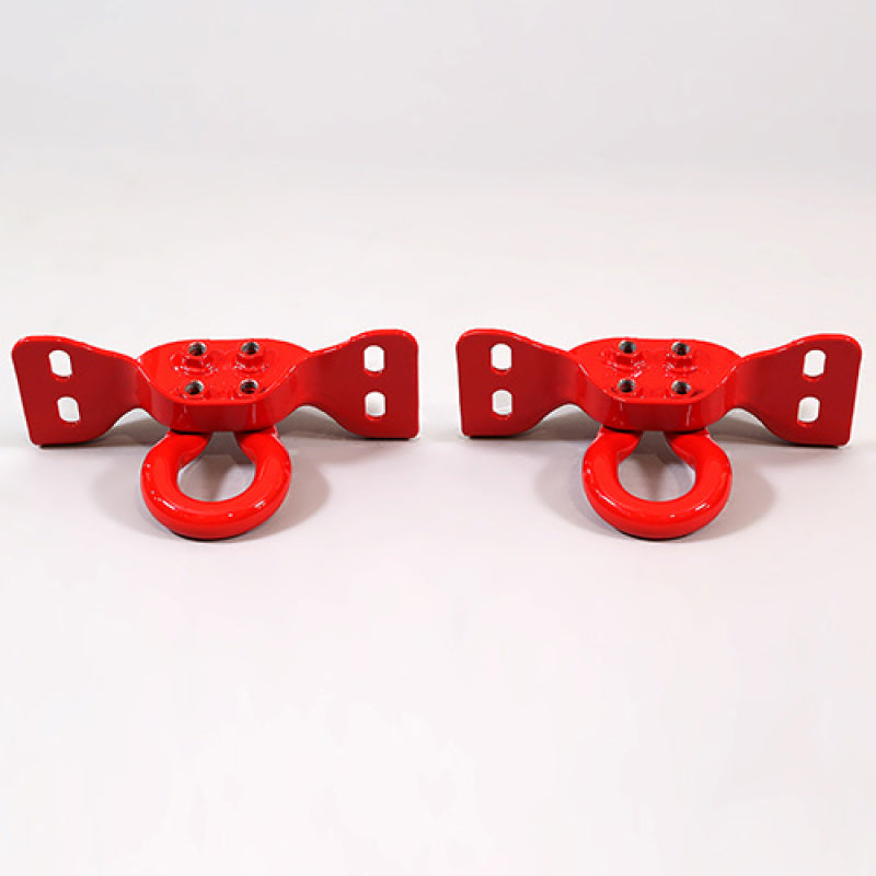 Ford Racing 17-22 Super Duty Tow Hooks - Red (Pair) - Mammoth Racing -