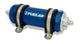 Fuelab 828 In-Line Fuel Filter Long -12AN In/Out 6 Micron Fiberglass - Blue - Mammoth Racing -