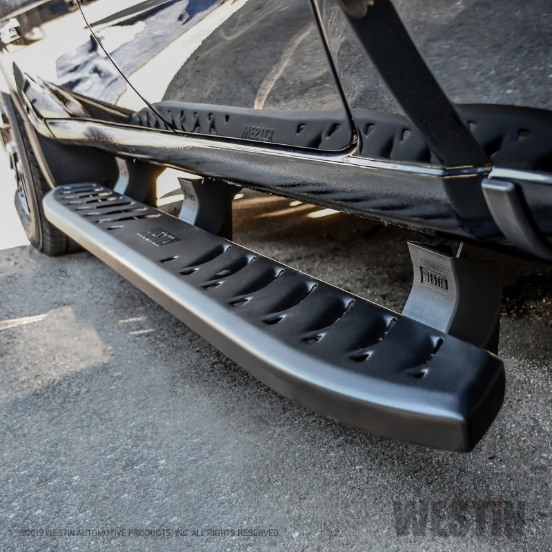 Westin 2019 Chevrolet Silverado/Sierra 1500 Crew Cab Thrasher Running Boards - Textured Black - Mammoth Racing -