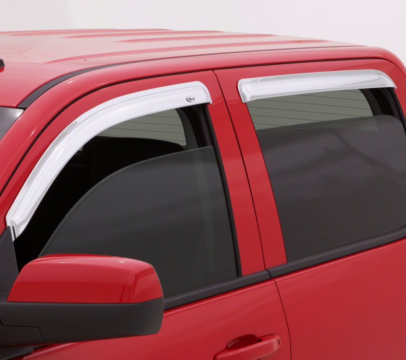 AVS 11-18 Jeep Grand Cherokee Ventvisor Outside Mount Front & Rear Window Deflectors 4pc - Chrome - Mammoth Racing -