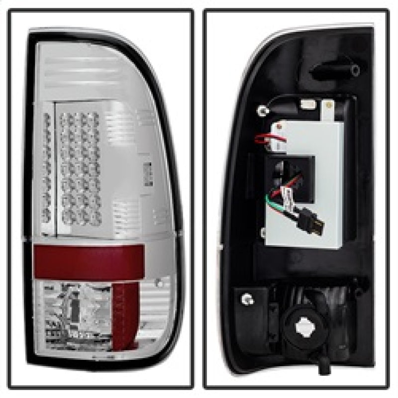 Spyder Ford Super Duty 08-15 LED Tail Lights Chrome ALT-YD-FS07-LED-C - Mammoth Racing -