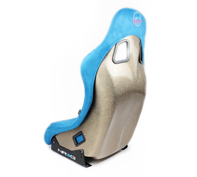 NRG FRP Bucket Seat ULTRA Edition - Medium (Blue Alcantara/Pearlized Back) - My Store