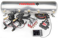Ridetech RidePro E5 Air Ride Suspension Control System 5 Gallon Dual Compressor 1/4in Valves - Mammoth Racing -