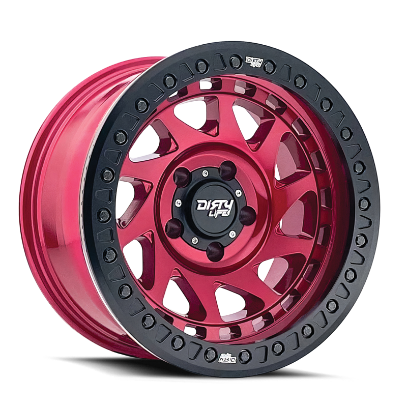 Dirty Life 9313 Enigma Race 17x9 / 6x135 BP / -38mm Offset / 87.1mm Hub Crimson Candy Red Wheel - Mammoth Racing -