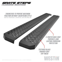 Westin Grate Steps Running Boards 68 in - Textured Black - Mammoth Racing -