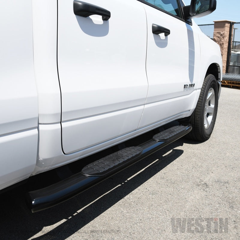 Westin 2019 Ram 1500 Quad Cab (Excl Classic) PRO TRAXX 5 Oval Nerf Step Bars - Black - Mammoth Racing -