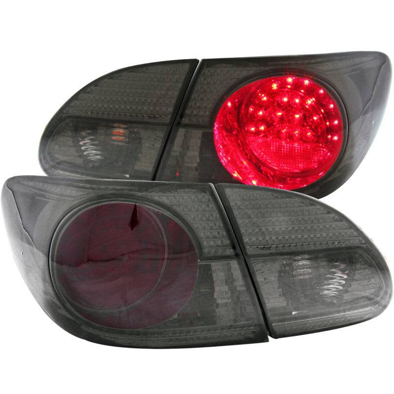 ANZO 2003-2008 Toyota Corolla LED Taillights Red/Smoke - My Store