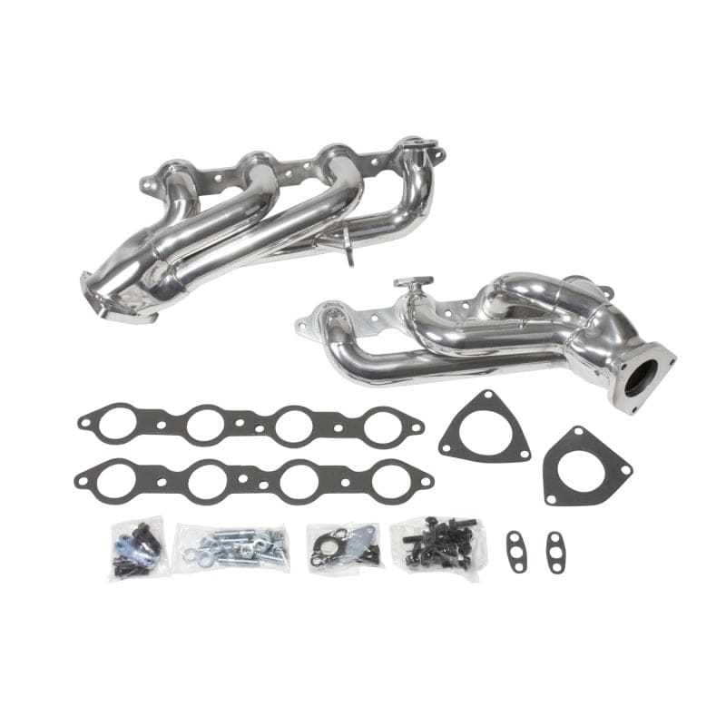 BBK 99-04 GM Truck SUV 4.8 5.3 Shorty Tuned Length Exhaust Headers - 1-3/4 Silver Ceramic - Mammoth Racing -