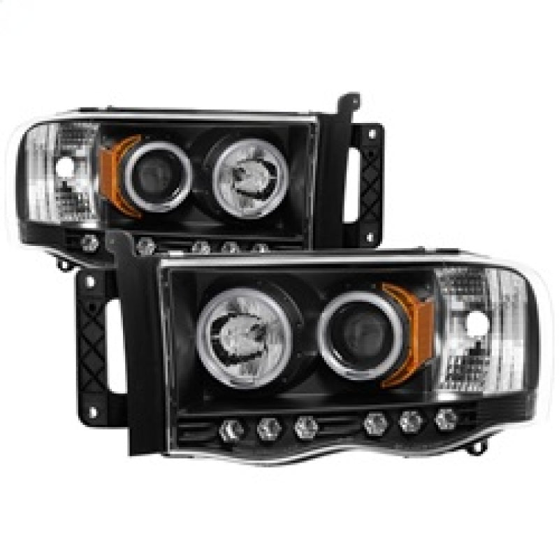 Spyder Dodge Ram 1500 02-05 03-05 Projector Headlights CCFL Halo LED Blk PRO-YD-DR02-CCFL-BK - Mammoth Racing -