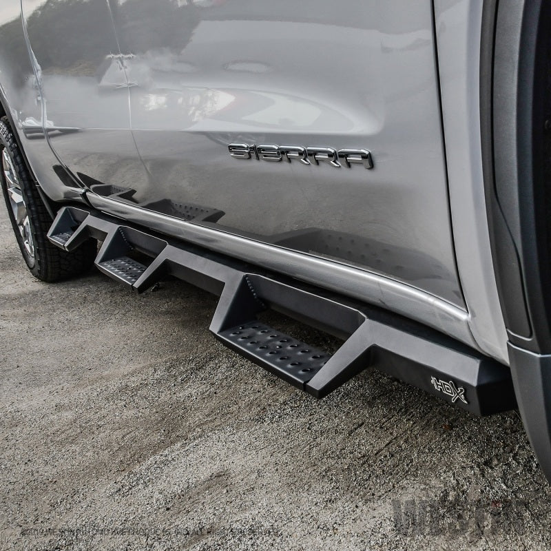 Westin 19-22 GMC Sierra 1500 CC 6.5ft Bed (Excl. 2019 Ltd/LD) HDX Drop W2W Nerf Step Bars - Tex. Blk - Mammoth Racing -