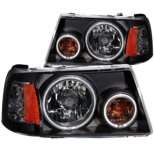 ANZO 2001-2011 Ford Ranger Projector Headlights w/ Halo Black (CCFL) 1 pc - My Store