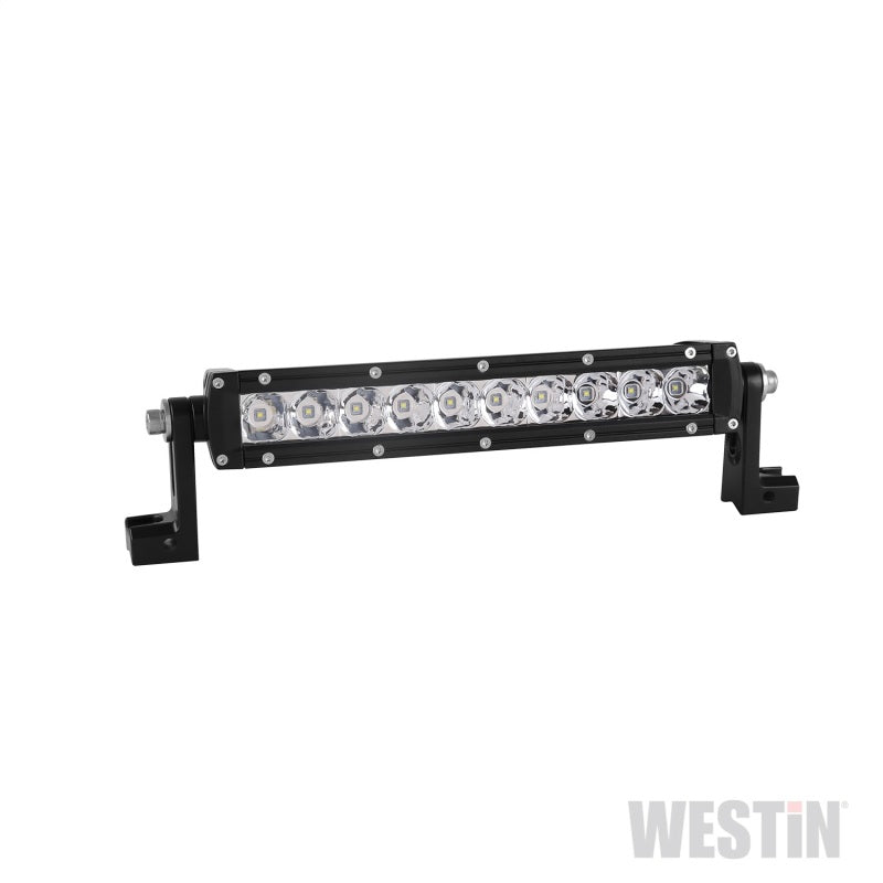 Westin Xtreme LED Light Bar Low Profile Single Row 10 inch Flood w/5W Cree - Black - Mammoth Racing -