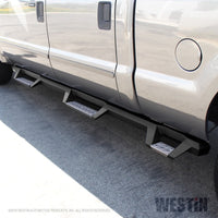 Westin/HDX 99-16 Ford F-250/350 Crew Cab (6.75ft Bed) Stainless Drop Nerf Step Bars - Textured Black - Mammoth Racing -