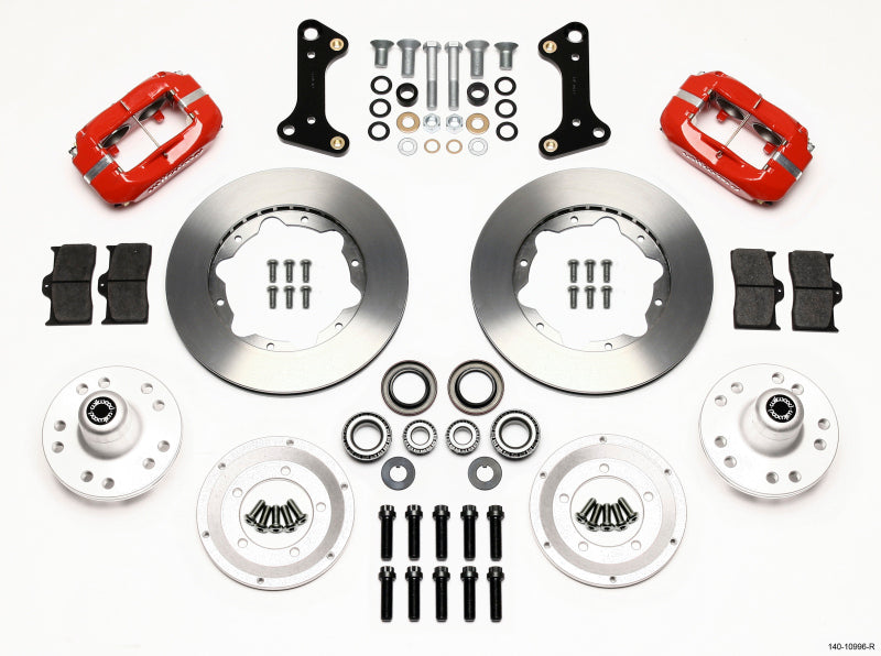 Wilwood Forged Dynalite Front Kit 11.00in Red 67-69 Camaro 64-72 Nova Chevelle - Mammoth Racing -