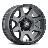 Icon Rebound 18x9 5x150 25mm Offset 6in BS 110.1mm Bore Titanium Wheel - Mammoth Racing -