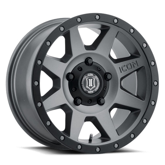 Icon Rebound 18x9 5x150 25mm Offset 6in BS 110.1mm Bore Titanium Wheel - Mammoth Racing -