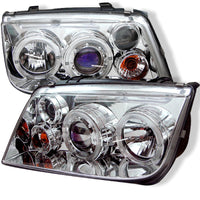 Spyder Volkswagen Jetta 99-05 Projector HeadlightsLED Halo Chrm PRO-YD-VJ99-HL-C - Mammoth Racing -