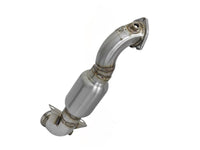 aFe 09-13 MINI Cooper S (R56) L4 1.6L (t) Twisted Steel Down Pipe 2-1/2in 304 Stainless Steel w/ Cat - Mammoth Racing -