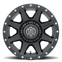 Icon Rebound 17x8.5 8x6.5 13mm Offset 5.25in BS 121.4mm Bore Satin Black Wheel - Mammoth Racing -