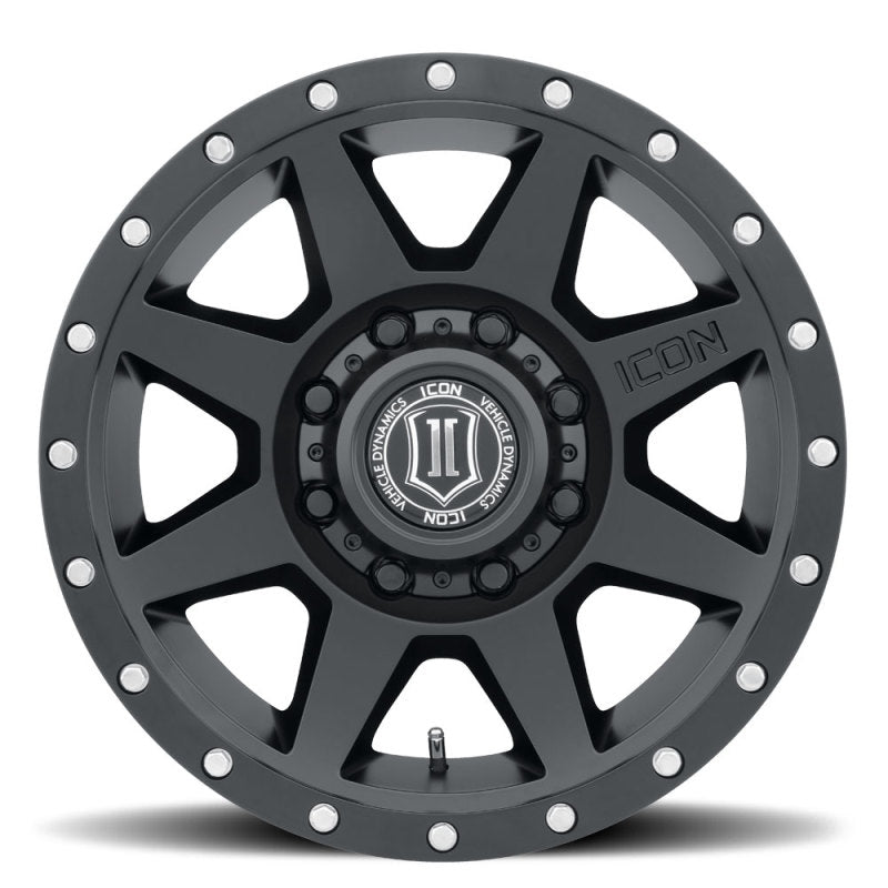 Icon Rebound 17x8.5 8x170 6mm Offset 5in BS 125mm Bore Satin Black Wheel - Mammoth Racing -