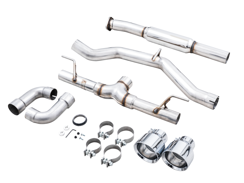 AWE Subaru BRZ/ Toyota GR86/ Toyota 86 Track Edition Cat-Back Exhaust- Chrome Silver Tips - Mammoth Racing -