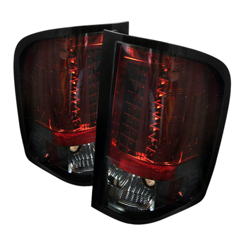 Spyder Chevy Silverado 07-13 LED Tail Lights Red Smoke ALT-YD-CS07-LED-RS - Mammoth Racing -