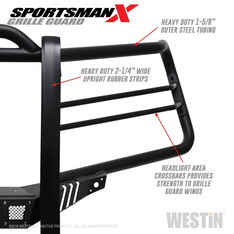 Westin 19-21 Chevy 1500 Sportsman X Grille Guard - Textured Black (Excl. 2019 Silverado LD) - Mammoth Racing -