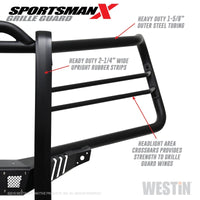 Westin 19-21 Chevy 1500 Sportsman X Grille Guard - Textured Black (Excl. 2019 Silverado LD) - Mammoth Racing -