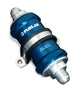 Fuelab 848 In-Line Fuel Filter Standard -6AN In/Out 6 Micron Fiberglass w/Check Valve - Blue - Mammoth Racing -