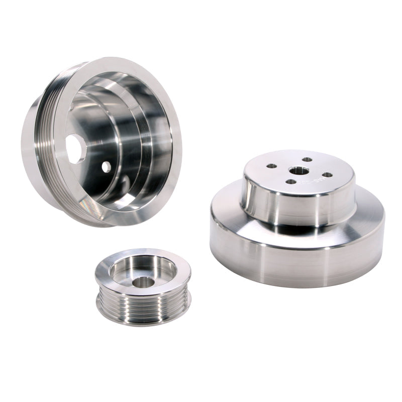 BBK 88-95 GM Truck 4.3 5.0 5.7 Underdrive Pulley Kit - Lightweight CNC Billet Aluminum (3pc) - My Store