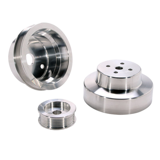 BBK 88-95 GM Truck 4.3 5.0 5.7 Underdrive Pulley Kit - Lightweight CNC Billet Aluminum (3pc) - My Store