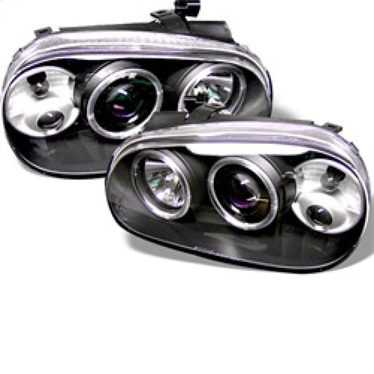 Spyder Volkswagen Golf IV 99-05 Projector Headlights LED Halo Black High H1 Low H1 PRO-YD-VG99-BK - Mammoth Racing -