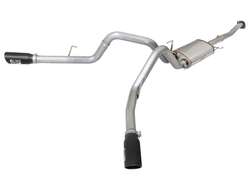 aFe MACHForce XP Exhaust 3in SS Dual Side Exit CB w/ Black Tips 15 Ford F150 Ecoboost V6-2.7L/3.5L - Mammoth Racing -
