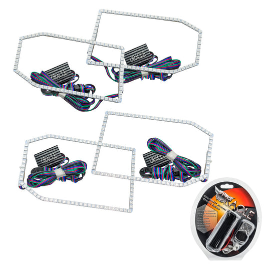 Oracle Chevrolet Silverado 14-15 Halo Kit Non-Projector Style - ColorSHIFT - Mammoth Racing -
