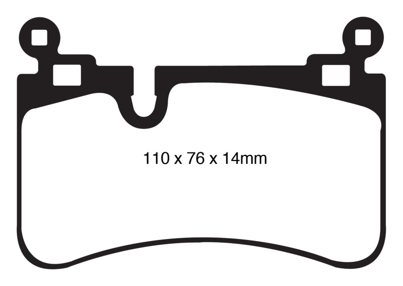 EBC 08-13 Mercedes-Benz C63 AMG (W204) 6.2 Yellowstuff Rear Brake Pads - My Store