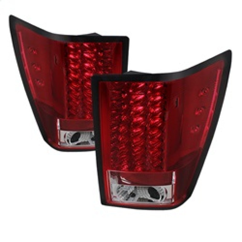 Spyder Jeep Grand Cherokee 07-10 LED Tail Lights Red Clear ALT-YD-JGC07-LED-RC - Mammoth Racing -