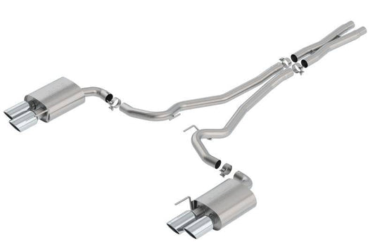 Borla S-Type Cat Back 18-20 Ford Mustang GT Convertible 2.5in pipe 4in tip - Mammoth Racing -