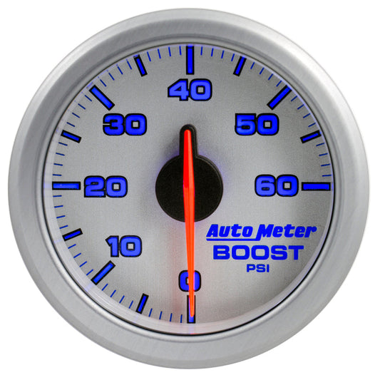 Autometer Airdrive 2-1/6in Boost Gauge 0-60 PSI - Silver - My Store