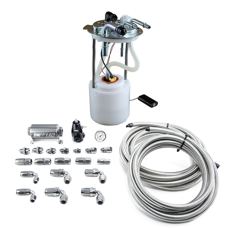 DeatschWerks 05-19 Yukon/Tahoe/Suburban DW400 Pump Module and Return SS CPE Plumbing Kit - Mammoth Racing -