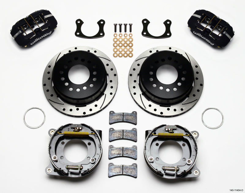 Wilwood Dynapro Low-Profile 11.00in P-Brake Kit Drilled New Big Ford 2.50in Off Front Mount - Mammoth Racing -