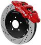Wilwood Aero6 Front Brake Kit 14.00 Slotted 94-04 Ford Mustang Cobra Red w/Lines - My Store