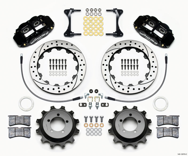 Wilwood Narrow Superlite 4R Rear Kit 12.88in Drilled 99-05 WRX / 99-07 Impreza - Mammoth Racing -