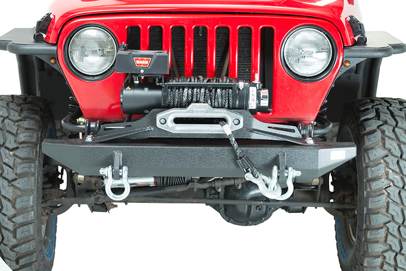 Fishbone Offroad 97-06 Jeep Wrangler TJ Rubicon Front Bumper - Blk Txtrd Powdercoat Piranha Series - My Store