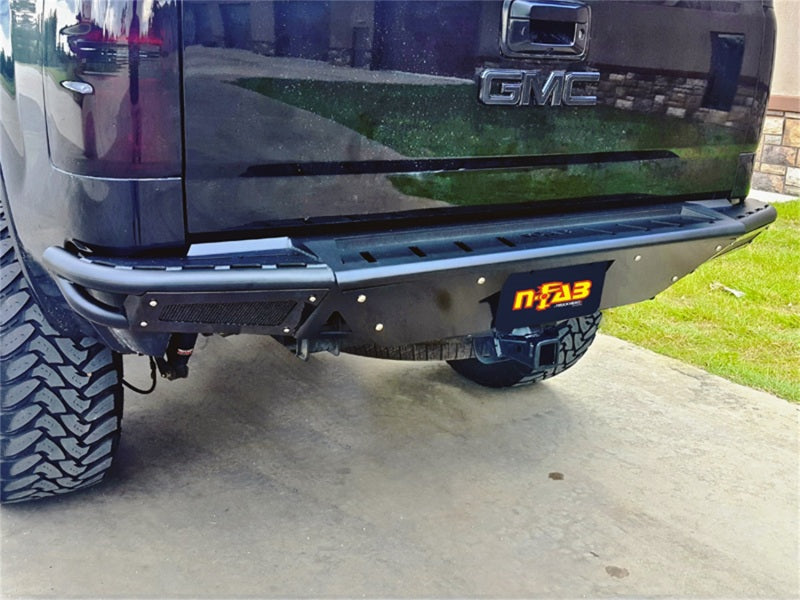 N-Fab RBS-H Rear Bumper 14-17 Chevy-GMC 1500 - Gloss Black - Mammoth Racing -