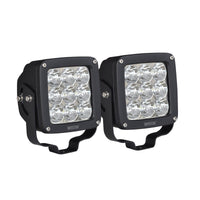 Westin Axis LED Auxiliary Light 4.5 inch x 4.5 inch Square Spot w/3W Osram (Set of 2) - Black - Mammoth Racing -